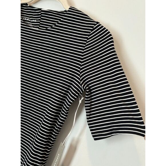Everlane Striped Bodysuit Short Sleeves Size Small Supima Cotton. - Picture 4 of 15
